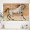Designart - southwest Beige Horse - Modern Farmhouse Gallery-wrapped Canvas